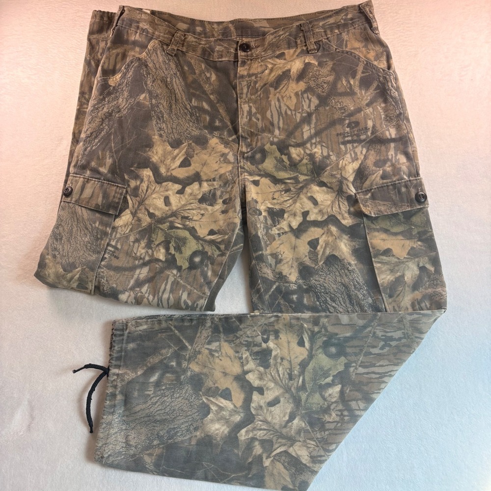 Vintage Liberty Mossy Oak Camo Cargo Pants Mens Distressed Camouflage 37x30